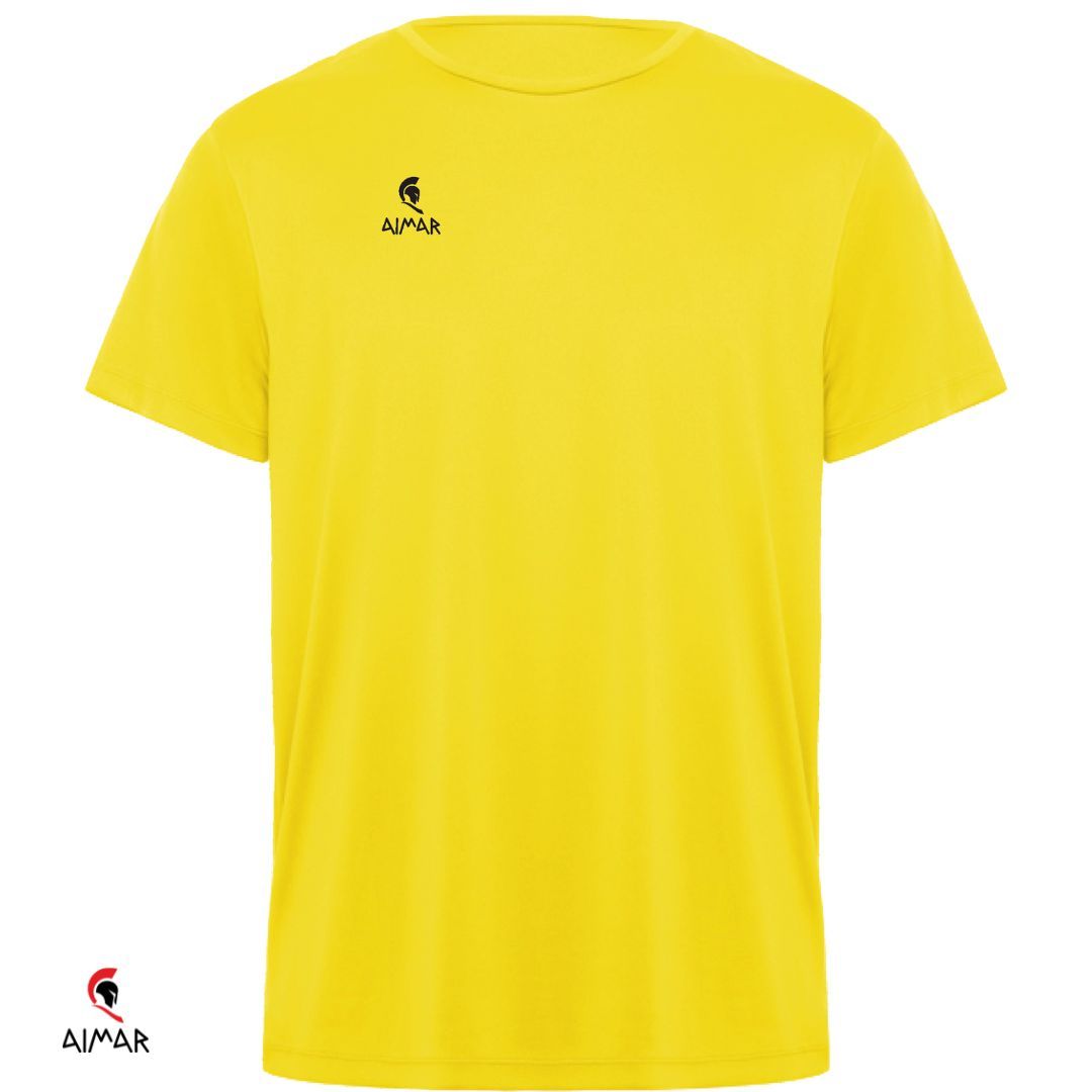 camiseta técnica deportiva amarilla