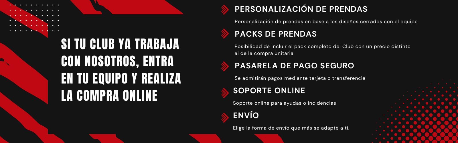 Tienda para vender las equipaciones de tu club Tienda para vender las equipaciones de tu club