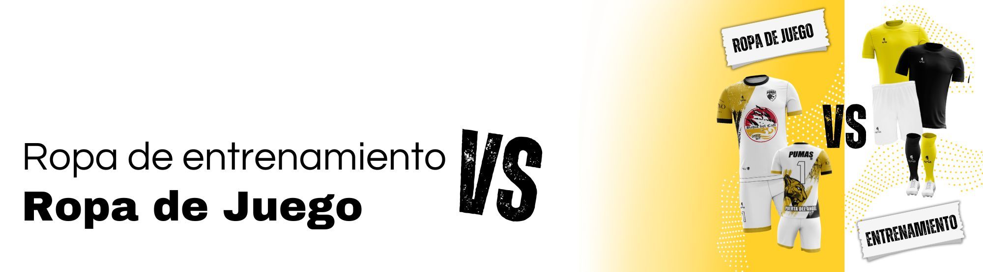 Ropa de entrenamiento VS Ropa de Juego Ropa de entrenamiento VS Ropa de Juego