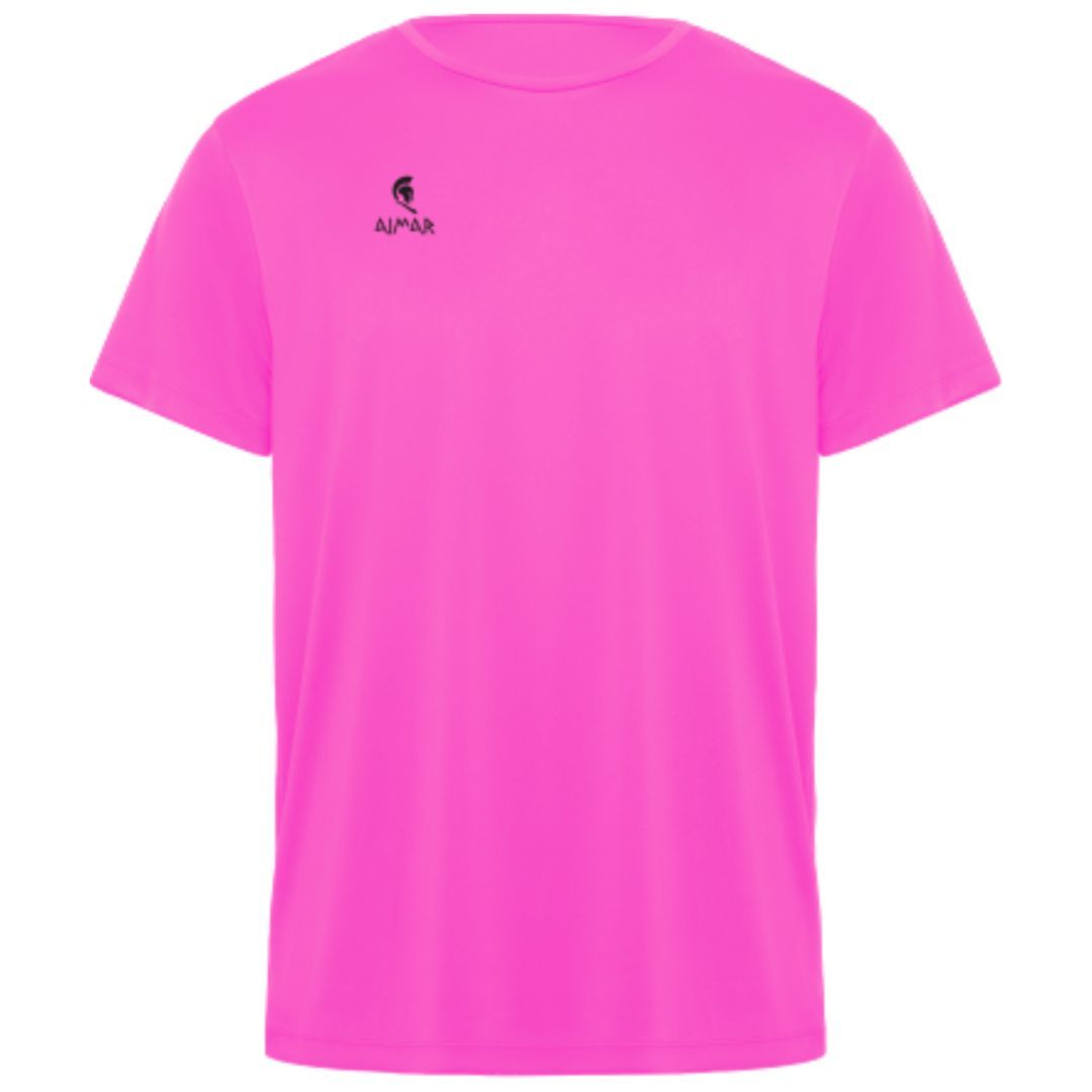 camiseta técnica rosa fluorescente camiseta técnica rosa fluorescente