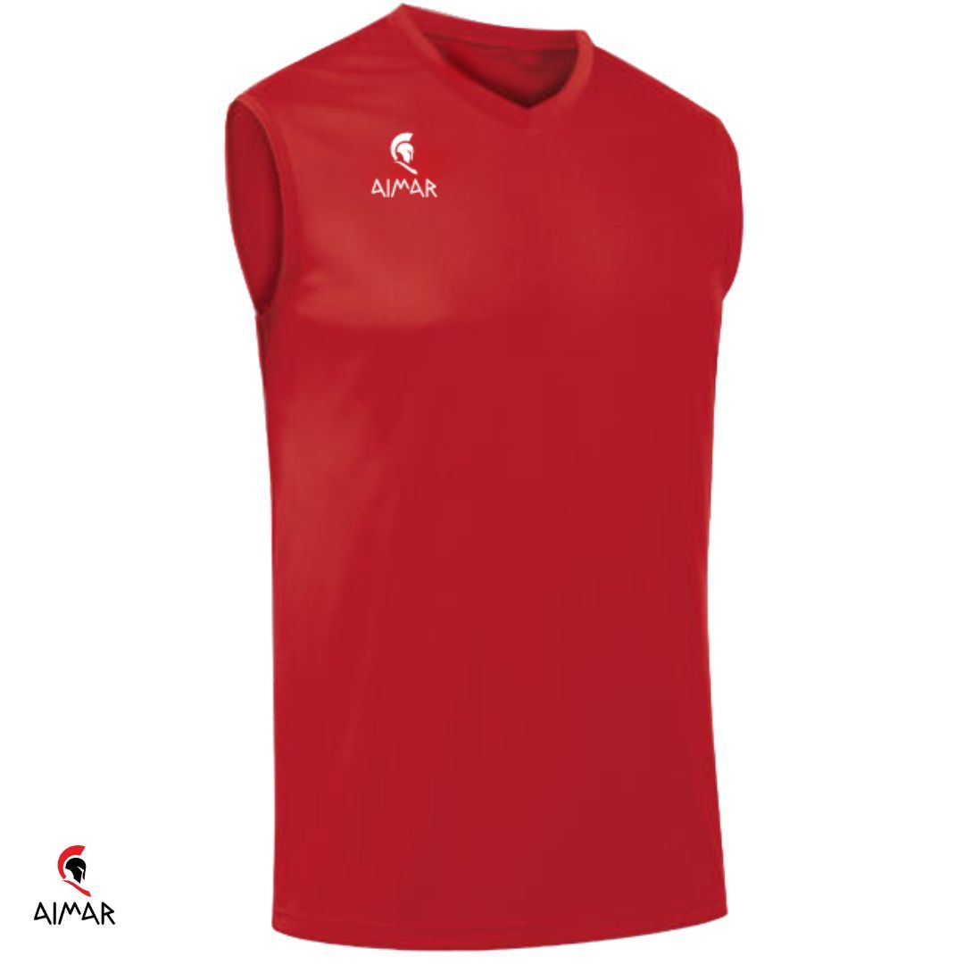Camiseta de baloncesto básica roja