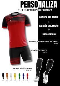 Equipación sublimada personalizada